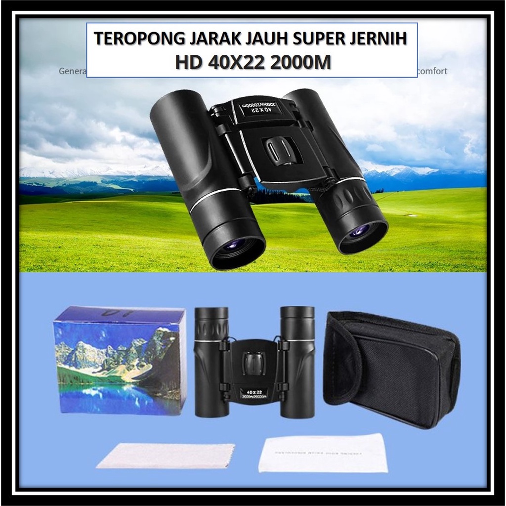 [COD] Teropong Binokular HD Long Range 40x22 Teropong Militer Jarak Jauh HD Night Vision 30 x 60 Mon