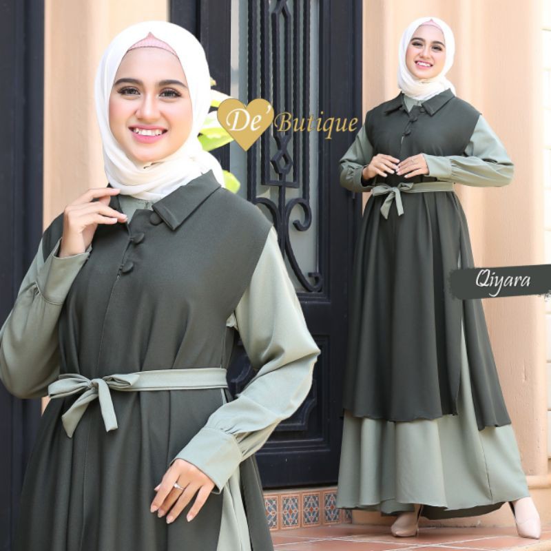 *Qiyara Dress Original by de'butique* (inner dan outer)