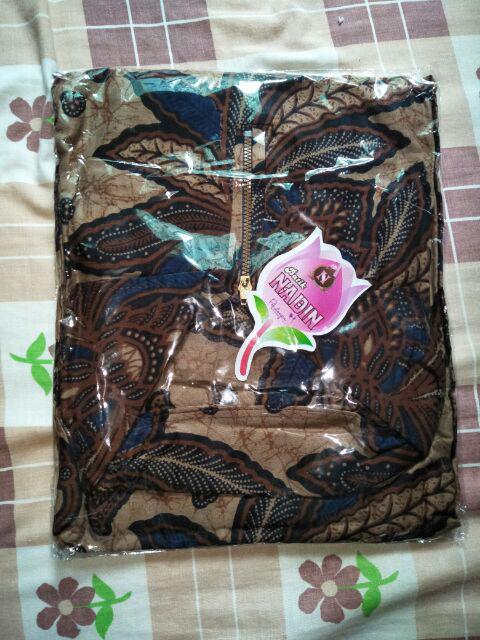 Dress Tunik Batik Resleting Genes