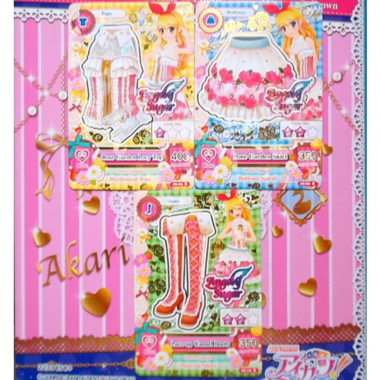 BOOKED Kartu Aikatsu Indo Rare Set Asli Murah Seri 6 Ichigo Angely Sugar Rose Garden Coord