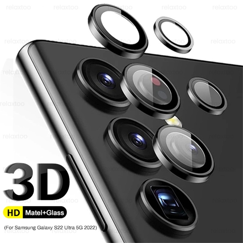 Pelindung Layar Tempered Glass Ring Lens Kamera Samsung Galaxy S22 Ultra