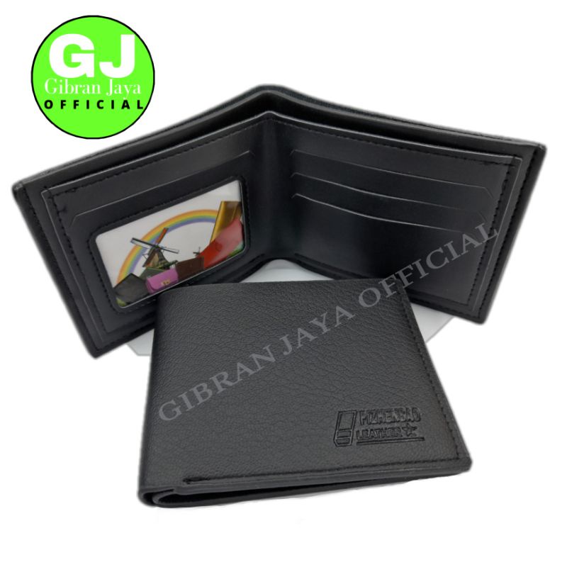 Dompet Pria dan Wanita Kulit Sintetis Hitam 6 Slot Card MORTEGA Standard-Black import