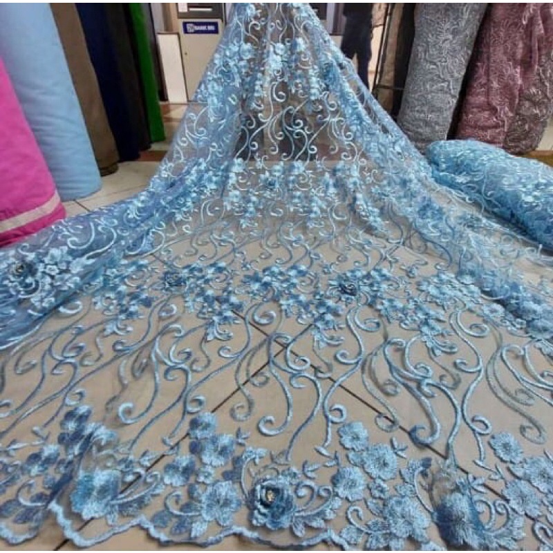 tulle 3D full bordir