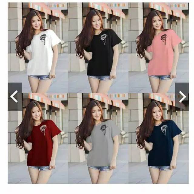 Fourfashion KAOS PENDEK WANITA VIOLETA FIT TO L BAHAN BABYTERRY