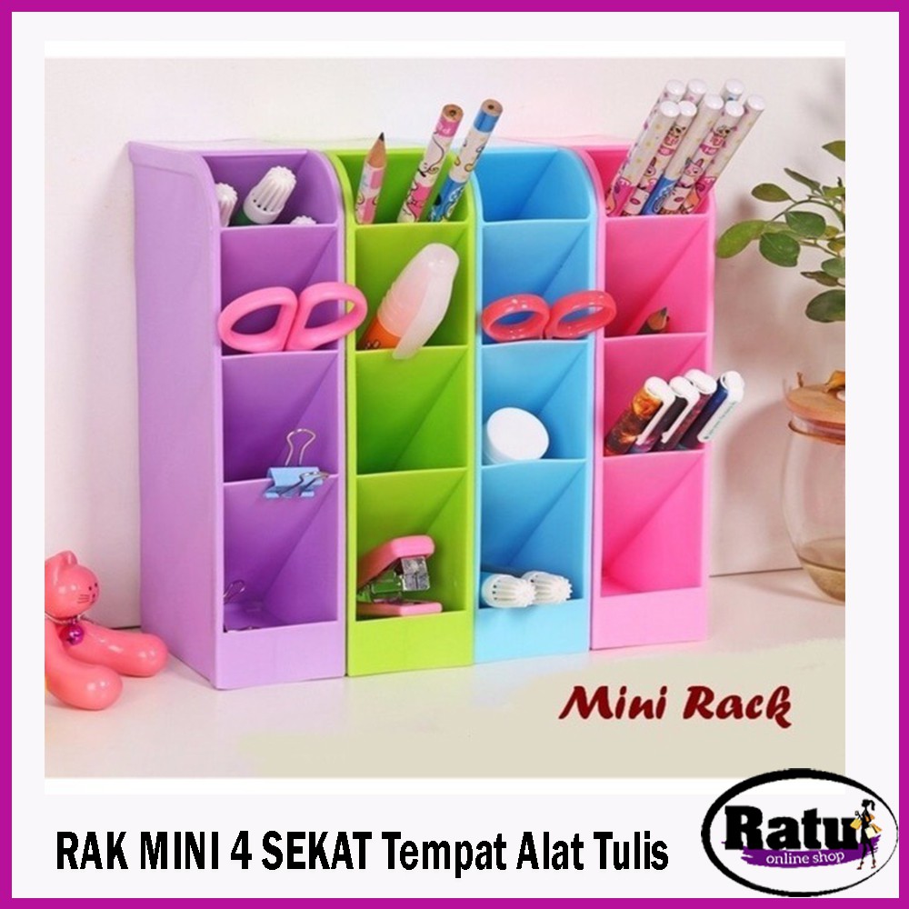 RAK MINI 4 SEKAT Tempat Alat Tulis