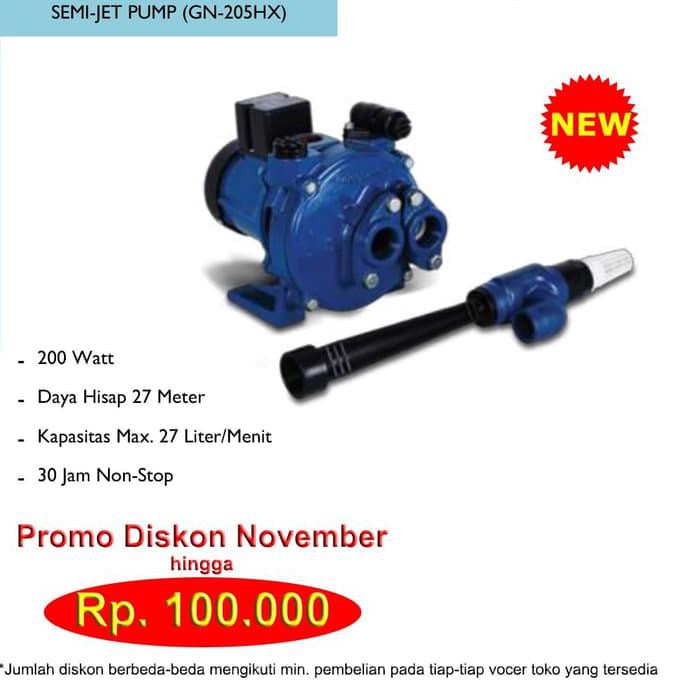 Pompa Air Semi Jet Pump Panasonic 200 Watt Gn-205H Original Laurusmart