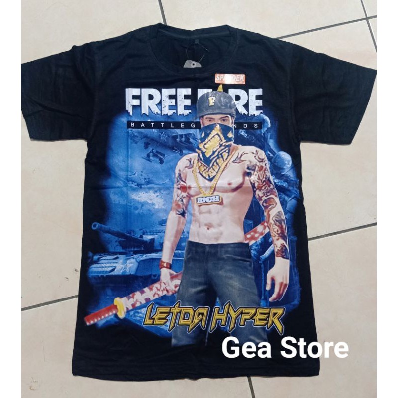 baju kaos distro anak free fire LETDHA BUNDLE terbaru