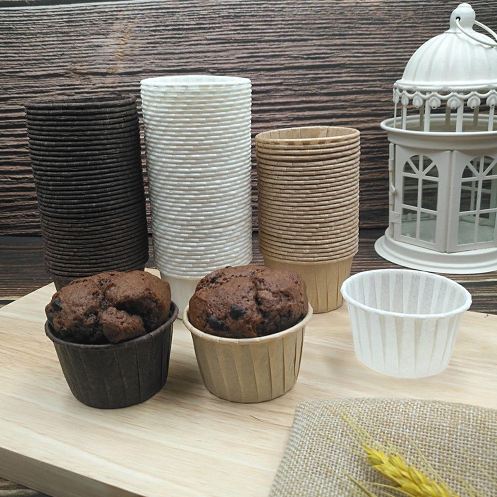 【 ELEGANT 】 Cupcake Liner Party Caissettes Paper Cup Alat Dekorasi Kue Cupcake Tray Baking Cup