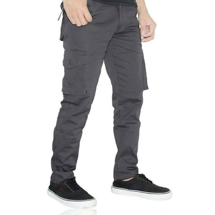 Celana Pendek Cargo Kempol Pendek Army Hitam Metal Punk Prapatan Rebel X2K1  Celana Cargo Panjan