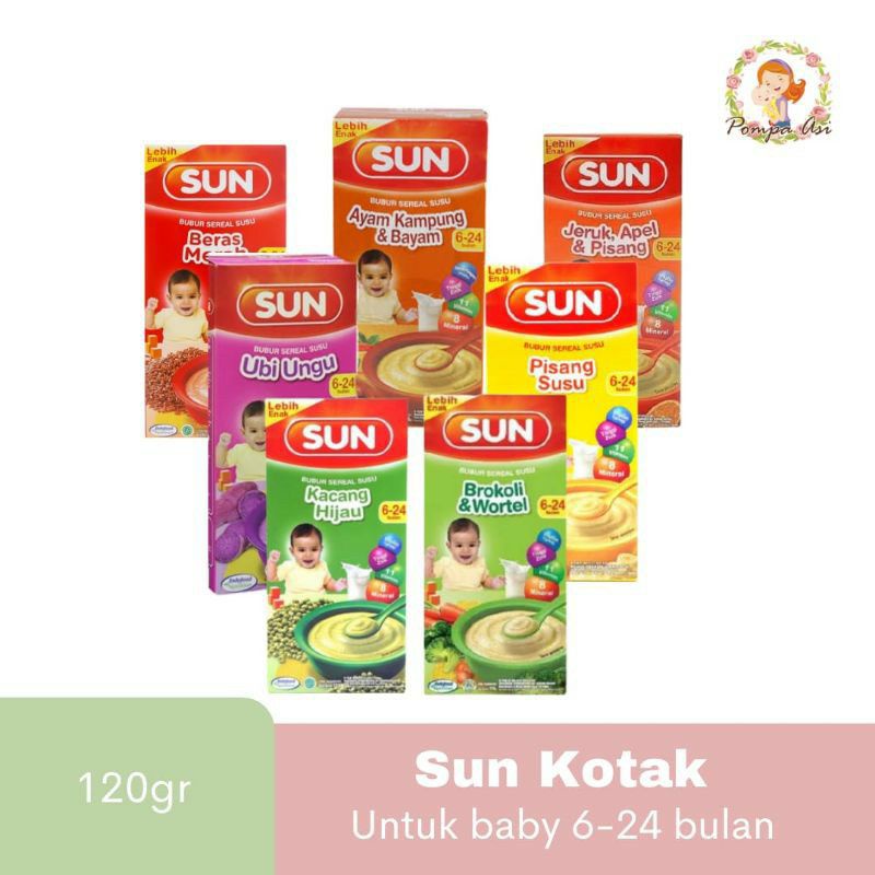 Sun bubur 6+ / Sun bubur bayi box 120g / bubur bayi