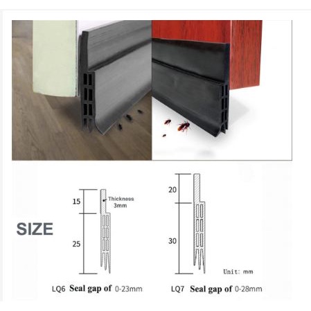 [TOSERBA_EMAK] - NetLove Lis Penghalang Debu Serangga Bawah Pintu Door Bottom Seal 1 Meter - LQ7