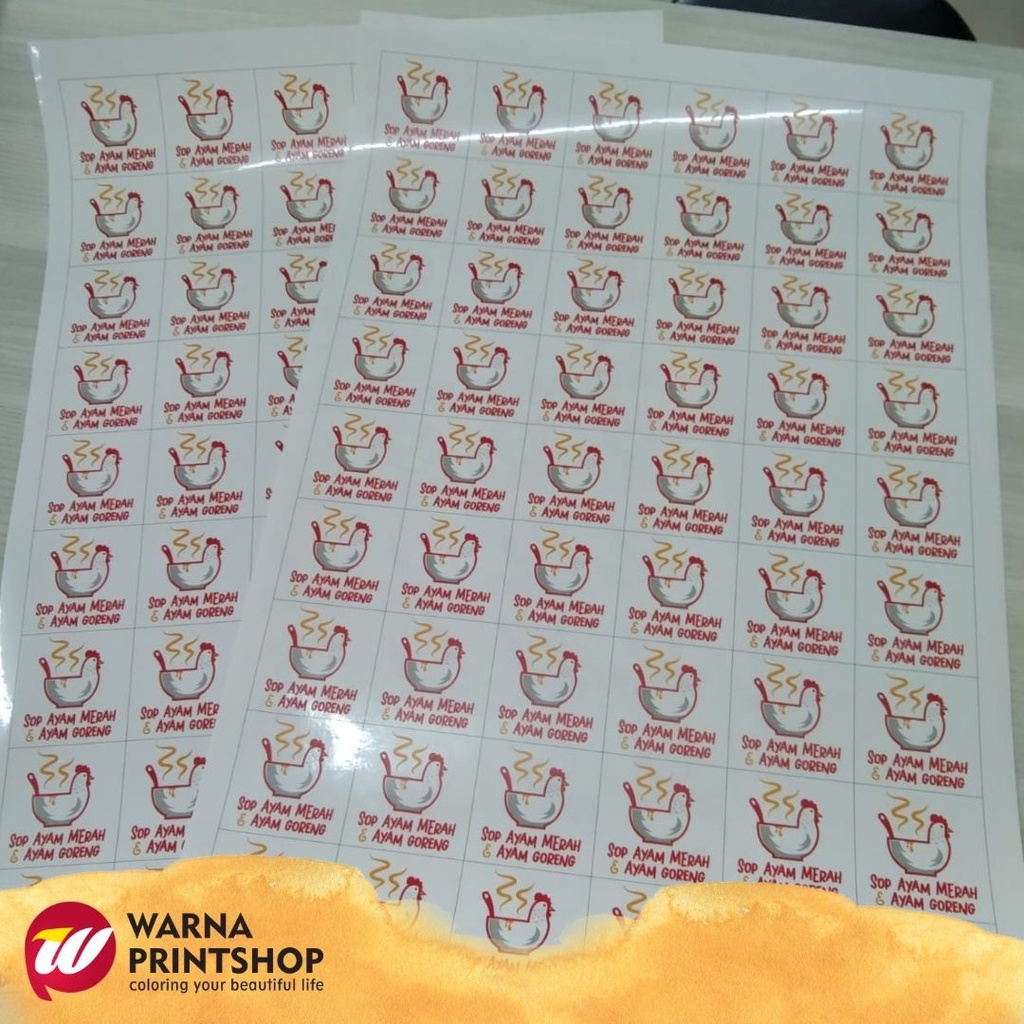 

Sticker transparan lembaran TERMURAH