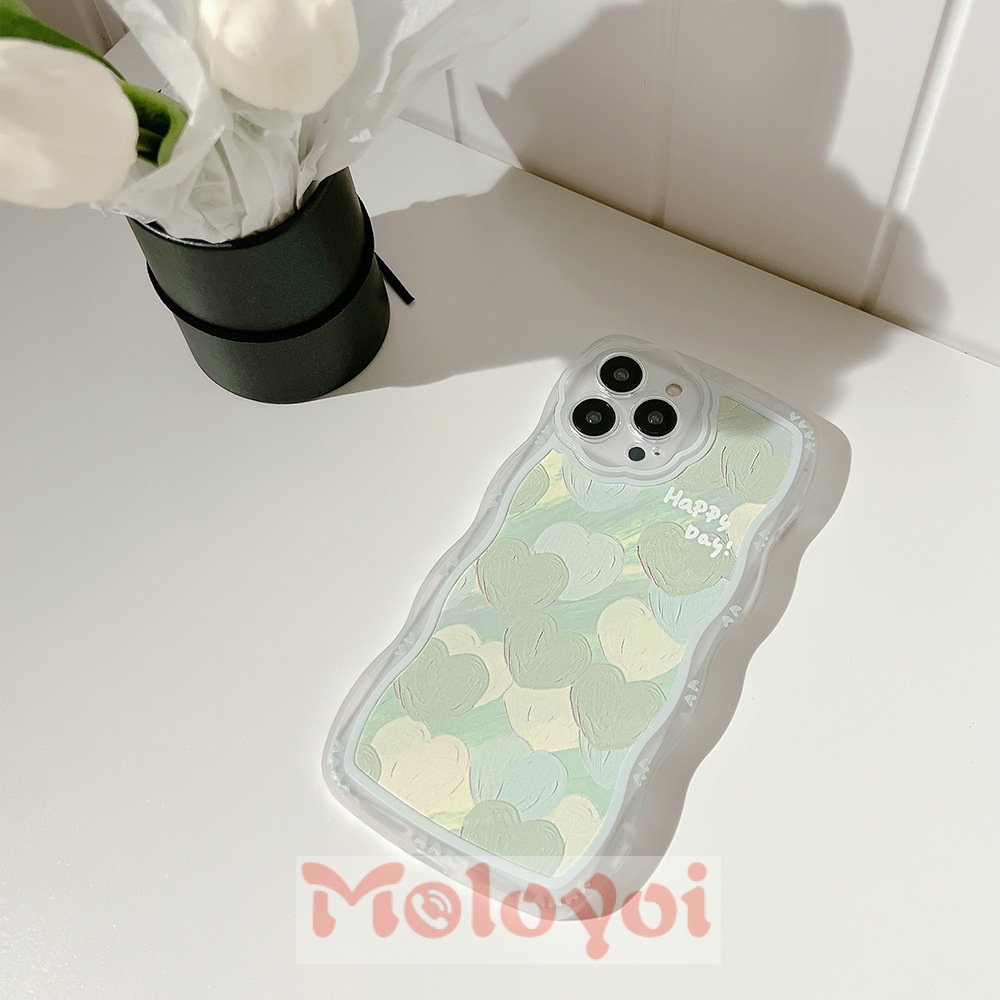 Soft Case Motif Lukisan Bunga Dan Hati Untuk IPhone 6 6s 7 8 Plus 13 12 11 Pro MAX XR SE 2020 X XS MAX