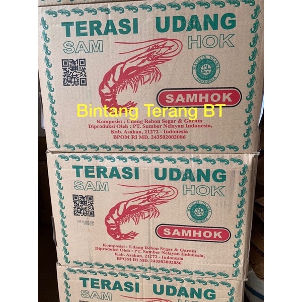 

Terasi Udang Samhok Besar 1 Dus isi 80 pcs / Terasi Medan Asli / Terasi Bulat / Trasi Roll Sam Hok 4 pack @ 20 roll x 135 gram netto 12 kg