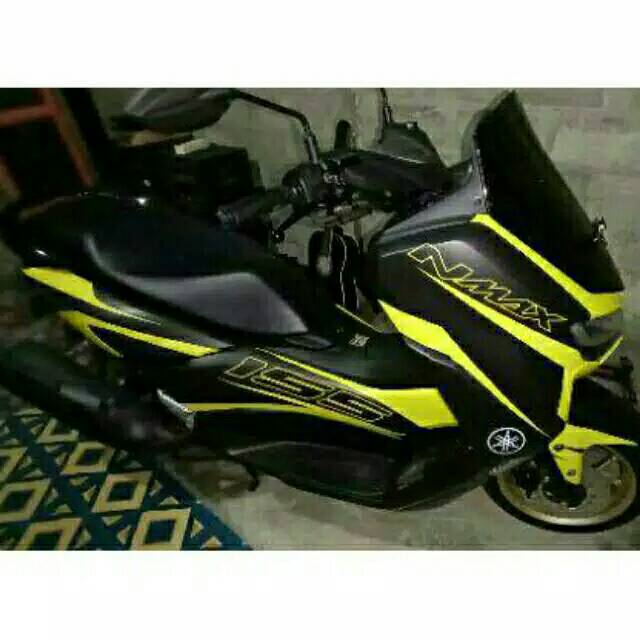 DECAL NMAX ALL NEW 2020 HITAM KOMBINASI LIST YELLOW