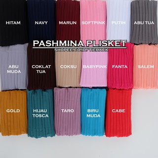 Jilbab Pashmina PLISKET Diamond Crepe Kerudung Pasmina 