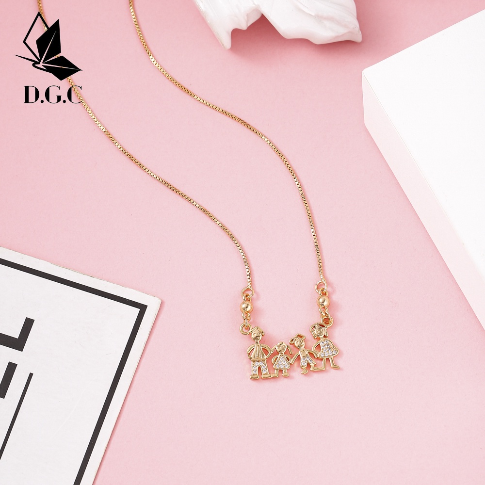 COD ❣️ Kalung Anak Titanium Perempuan Lapis Emas Aksesoris Perhiasan Cewek Rantai Fashion Korea Style D657