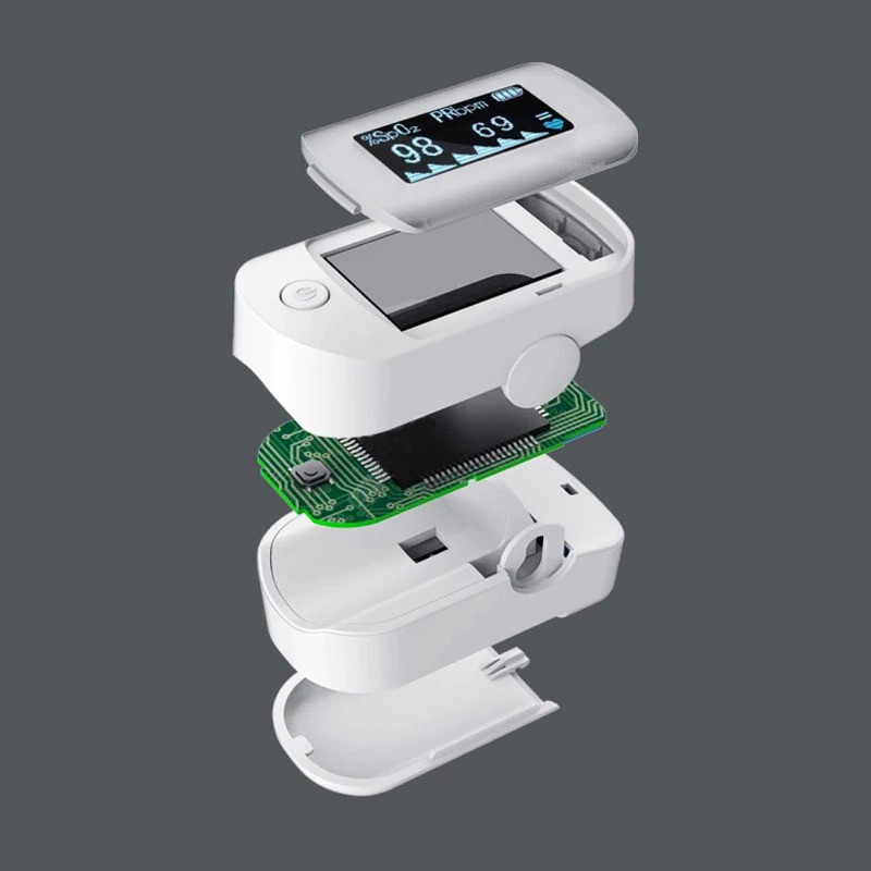 Alat Pengukur Detak Jantung Kadar Oksigen Fingertip Pulse Oximeter Xiaomi Yuwell  White