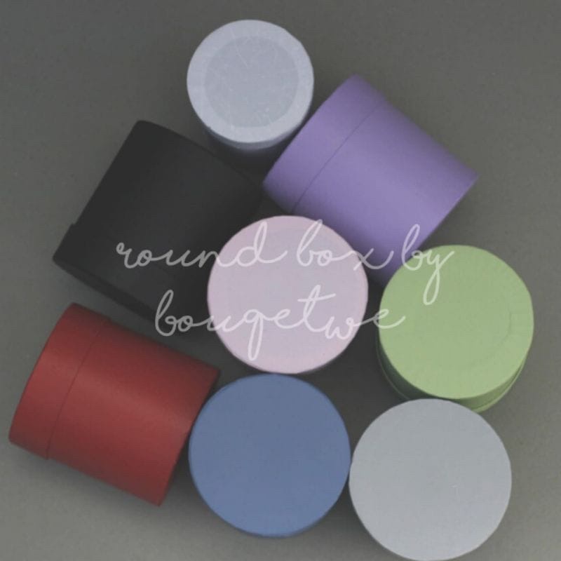 

Mini round bloom box Diamter 8,5 x 9 cm/ box bunga/ Wajib Membeli tambahan packing