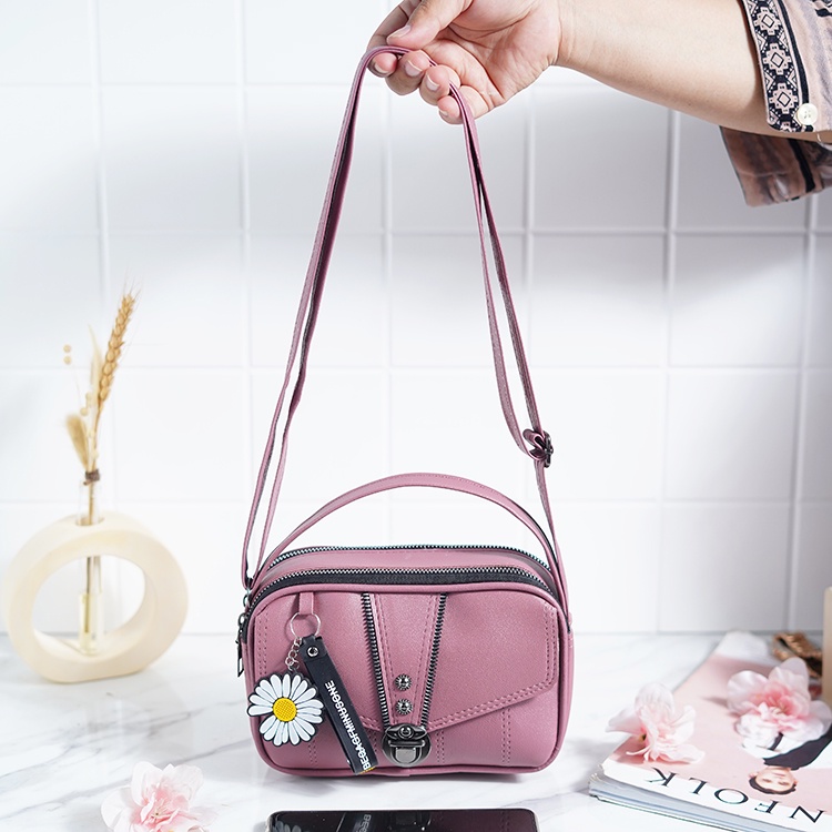 Luna Aura Slingbag Wanita 3 Ruang Slot Nekkel Free  Gantungan Tas Slingbag Terbaru Tas Wanita Kekinian Tas Murah Dan Bagus Tas ootd