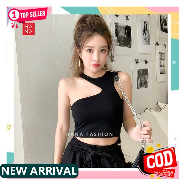 Tanktop Tang Top Tenk Top Wanita Polos Square Jersey Tank Top Korea Ad14 Sl49 Baju Atasan Crop Top C