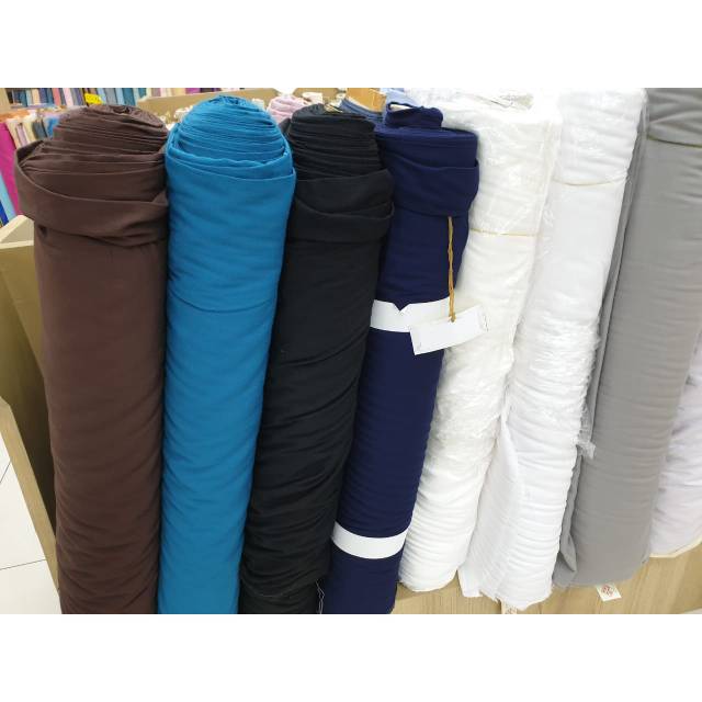 Kain Santung Polos Premium