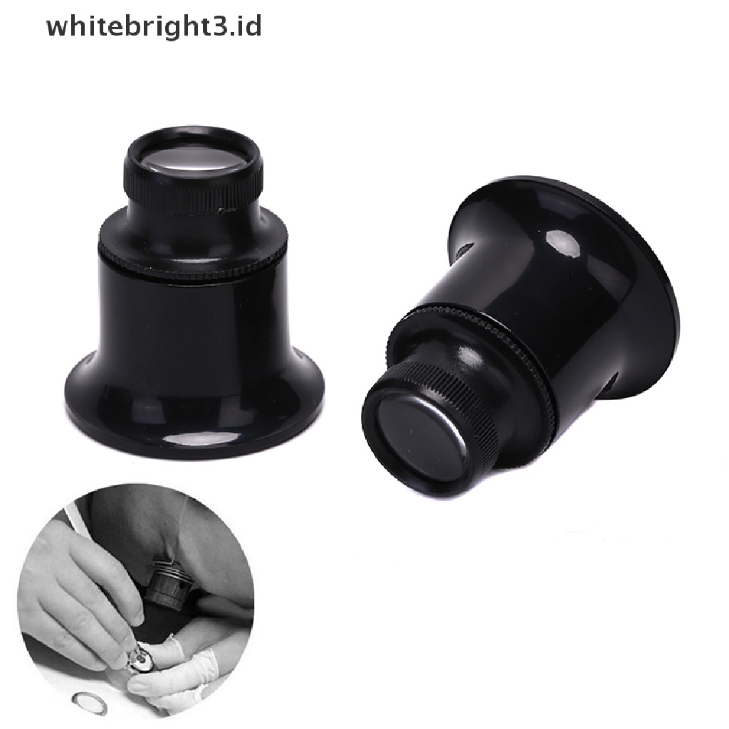 (whitebright3.id) Kaca Pembesar 20X Untuk Reparasi Jam Tangan / Perhiasan