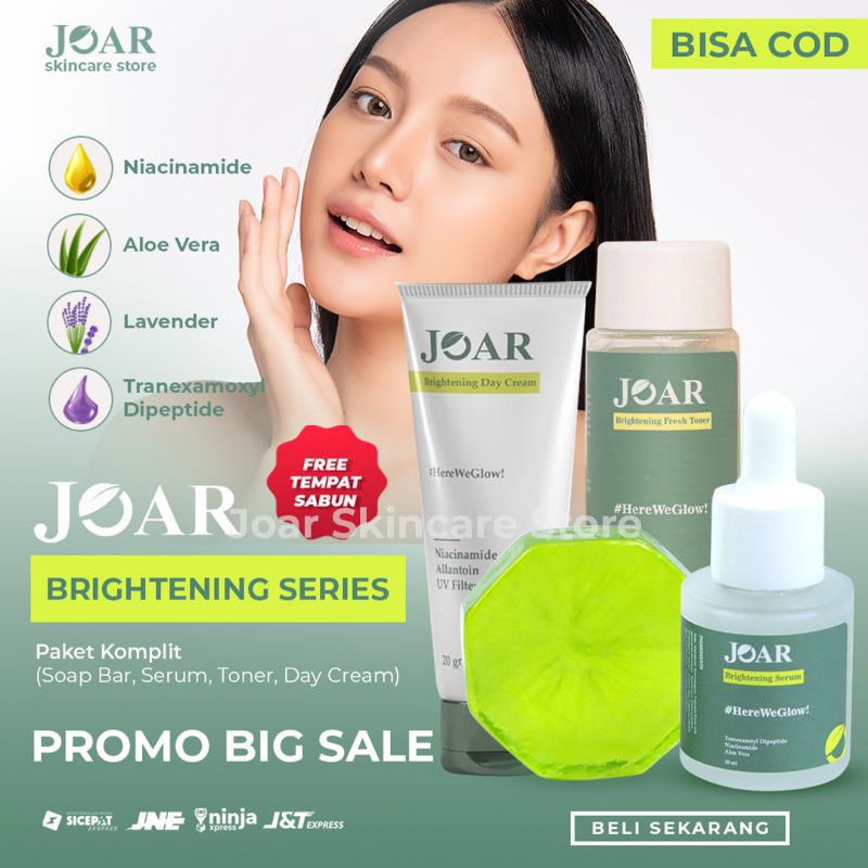 ( TERLARIS ) JOAR SKINCARE BRIGHTNES SERUM DAN SABUN JOAR PENCERAH KULIT SABUN JOAR JOAR SKINCARE SE