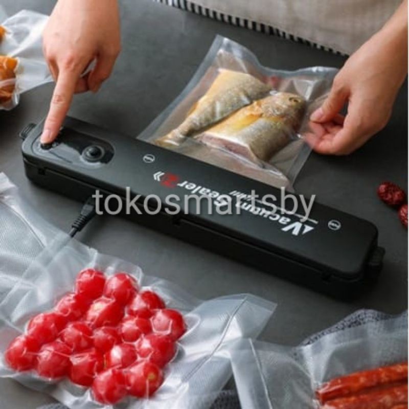 Vacum Sealer Fresh Makanan Food Packing Machine/ Mesin Vacuum Sealer Hitam