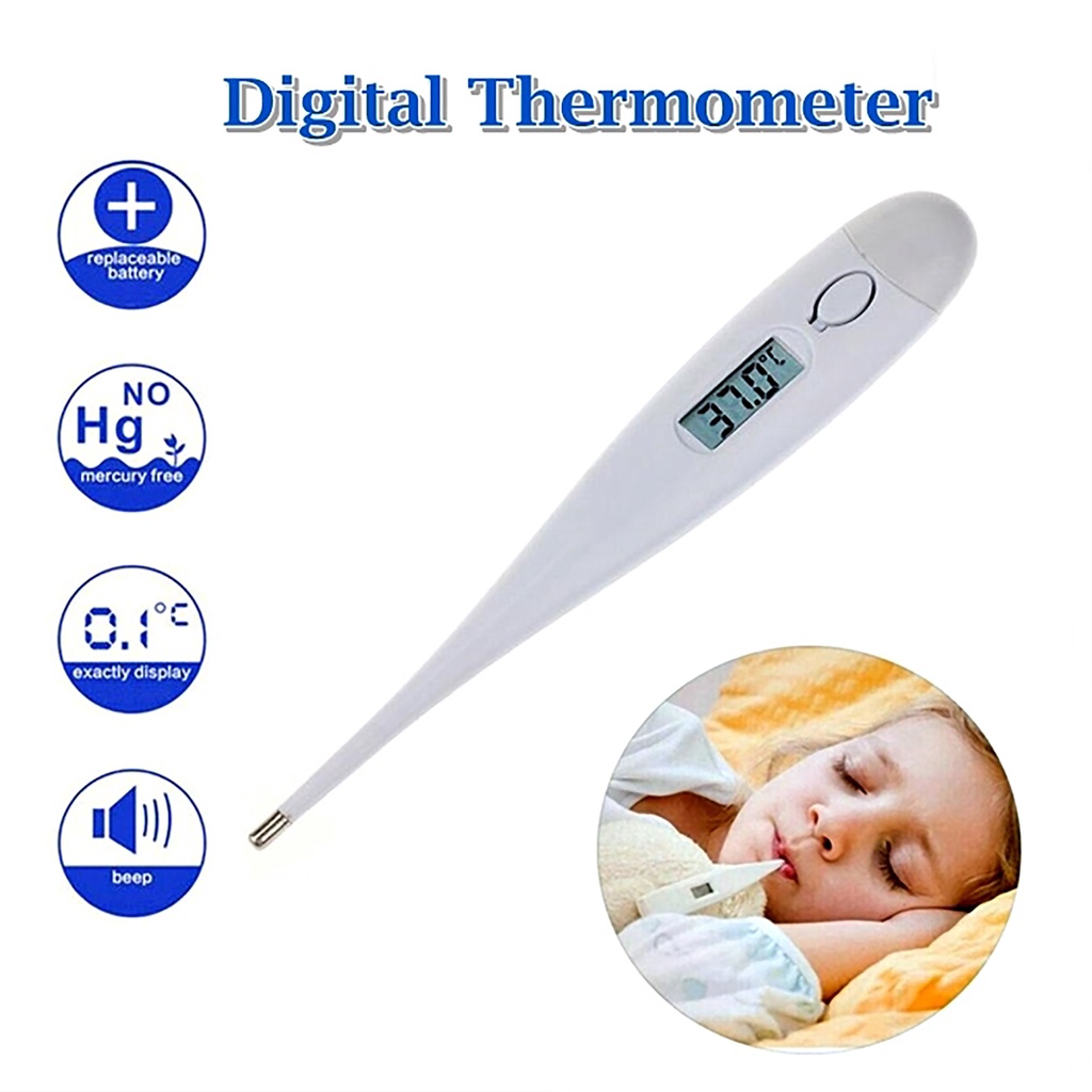 Thermometer Digital Pengukur Suhu Badan Tubuh Bayi Anak-Anak / Thermometer Digital Kaku Onemed