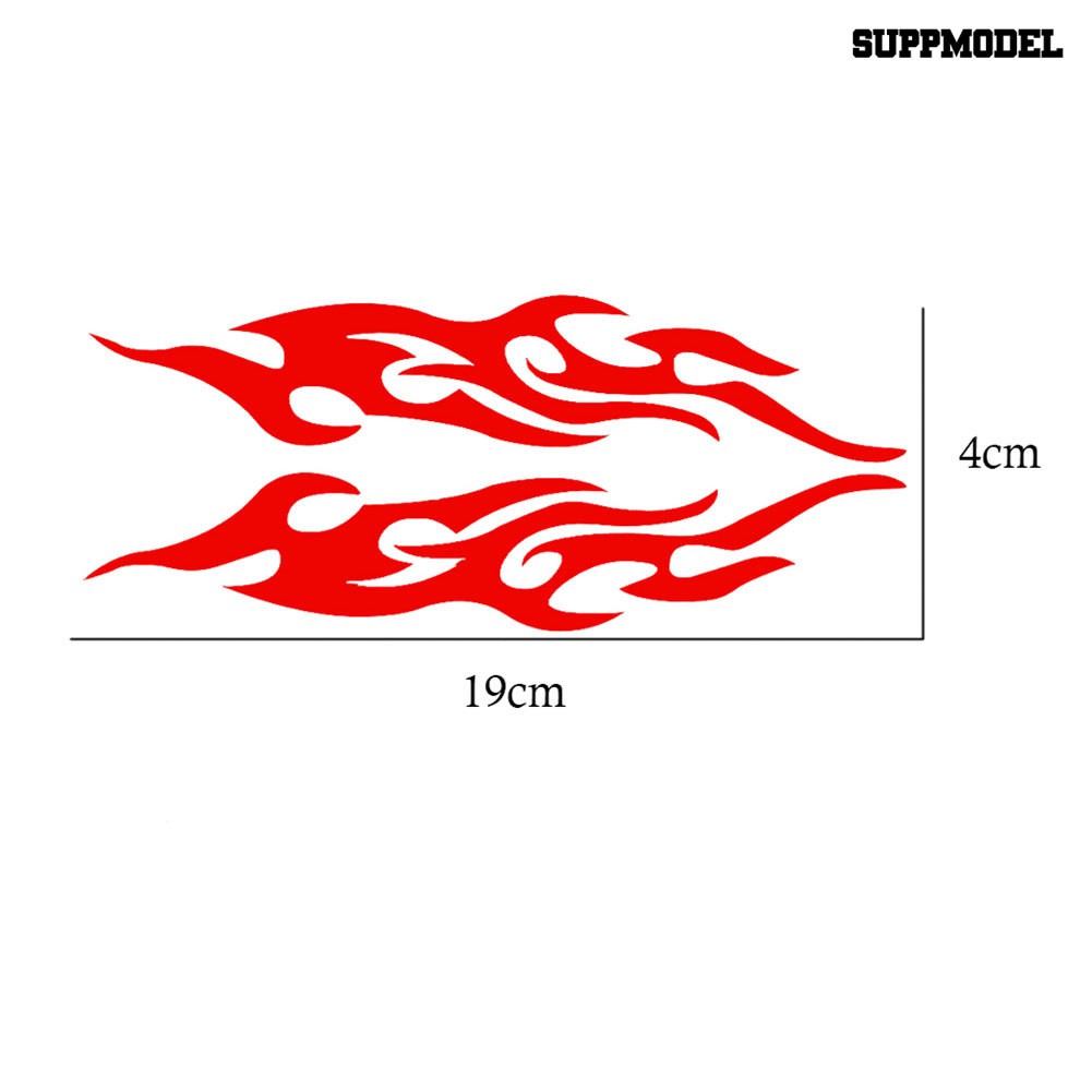 Supmodel 1 Pair Fire Flame Car Window Body Bumper Motorcycle Laptop Decal Sticker Decor