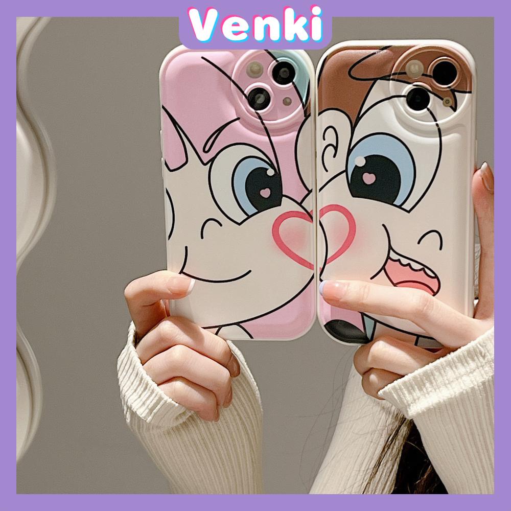 iPhone Case Silicone Soft Case Airbag Shockproof Protection Camera Cartoon Cute Couple Case Compatible For iPhone 11 Pro Max 13 Pro Max 12 Pro Max 7Plus xr XS Max