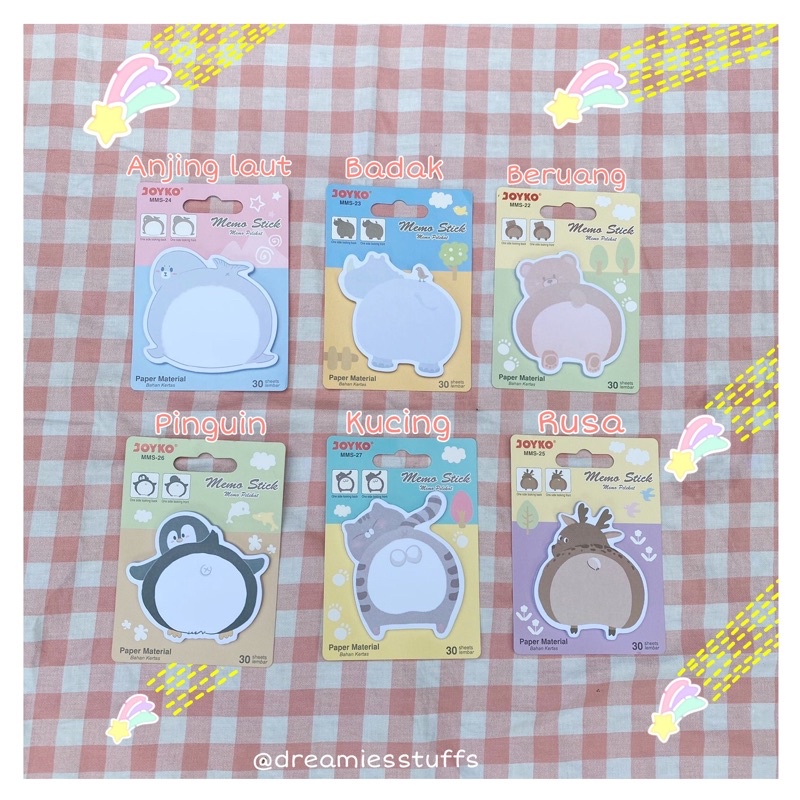 

(Dream) Sticky note/Memopad Animal by dreamiesstuffs