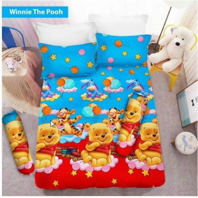 Sprei Winnie The Pooh Lucu Sprei Anak Karakter Winnie The Pooh Lucu Merk Vito Bahan Microtex Asli