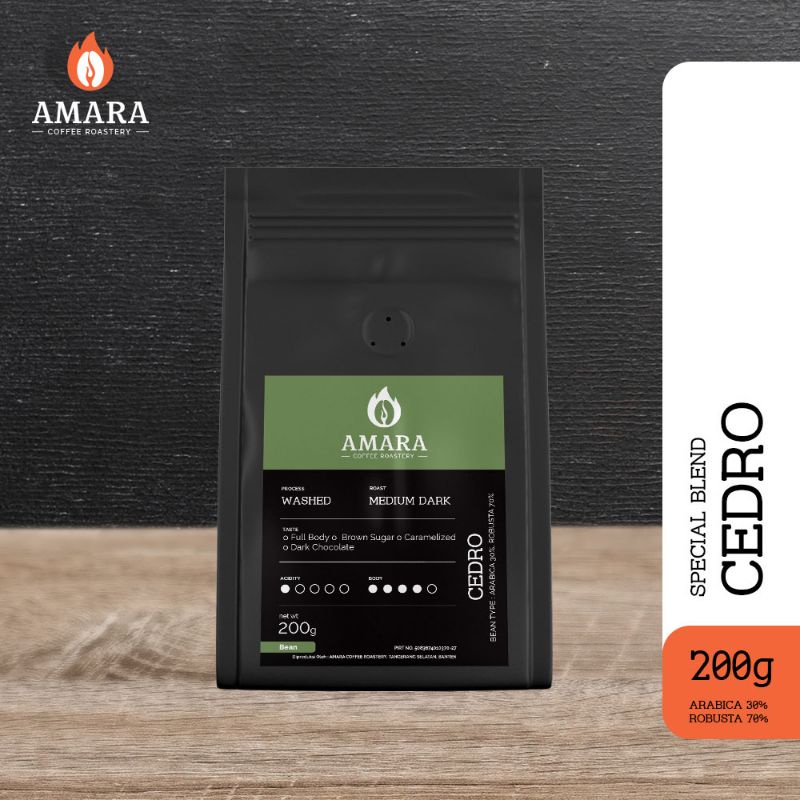 

Amara Special Blend - Cedro 200GR - Arabica 30%Robusta 70%