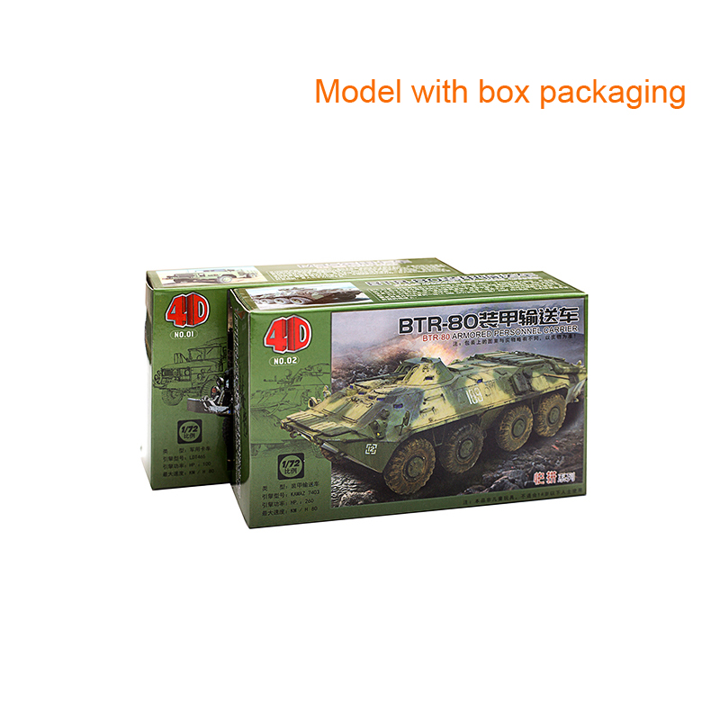 Miniatur Mobil SU Soviet BTR80 Armored 4D Skala 1 / 72 Bahan Alloy Untuk Mainan / Koleksi