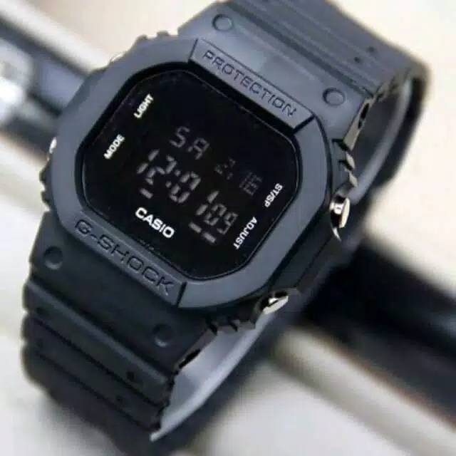 Jam Tangan Pria Digital GLS-5600 New Full Color Hitam FASHION Rubber KARET ANALOG QUARTZ MEWAH ELEGAN