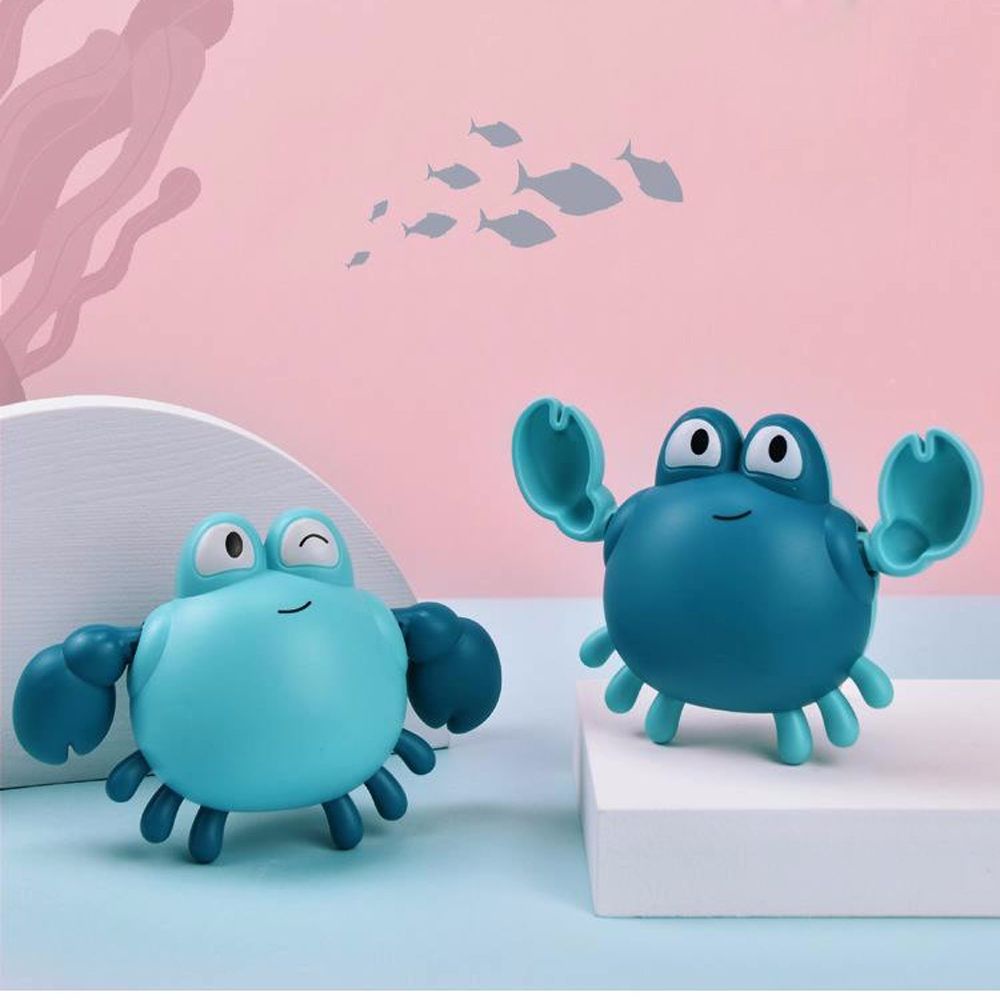 LANFY Plastic Baby Water Toys Cute Clockwork Toy Cartoon Crab Swimming Toys Bath Toy Cartoon Animal Crab Classic High Quality Wound-up Chain Turtle Bath Toy/Multicolor