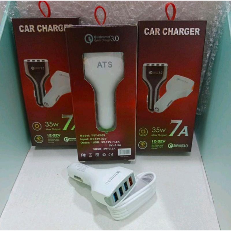 Car charger Mobil ATS 4 USB 7A 35W Quick Charger 3.0