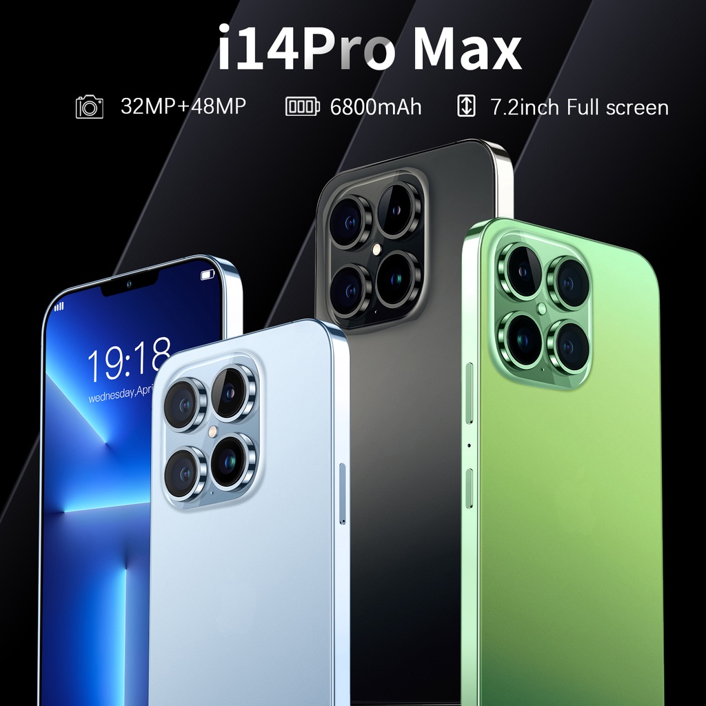 [COD+FreeGift-SD card] HP Smartphone i14 Pro Max 7.2 Inch 5G Memori Telepon Bluetooth 8GB RAM + 256GB ROM Pengiriman Lokal Dalam 24 Jam 5G Ponsel Android Ponsel Gaming HP murah GIVEAWAY-1