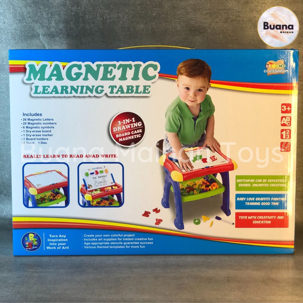 MAGNETIC LEARNING TABLE 5592 MAINAN MEJA BELAJAR EDUKASI ANAK BALITA