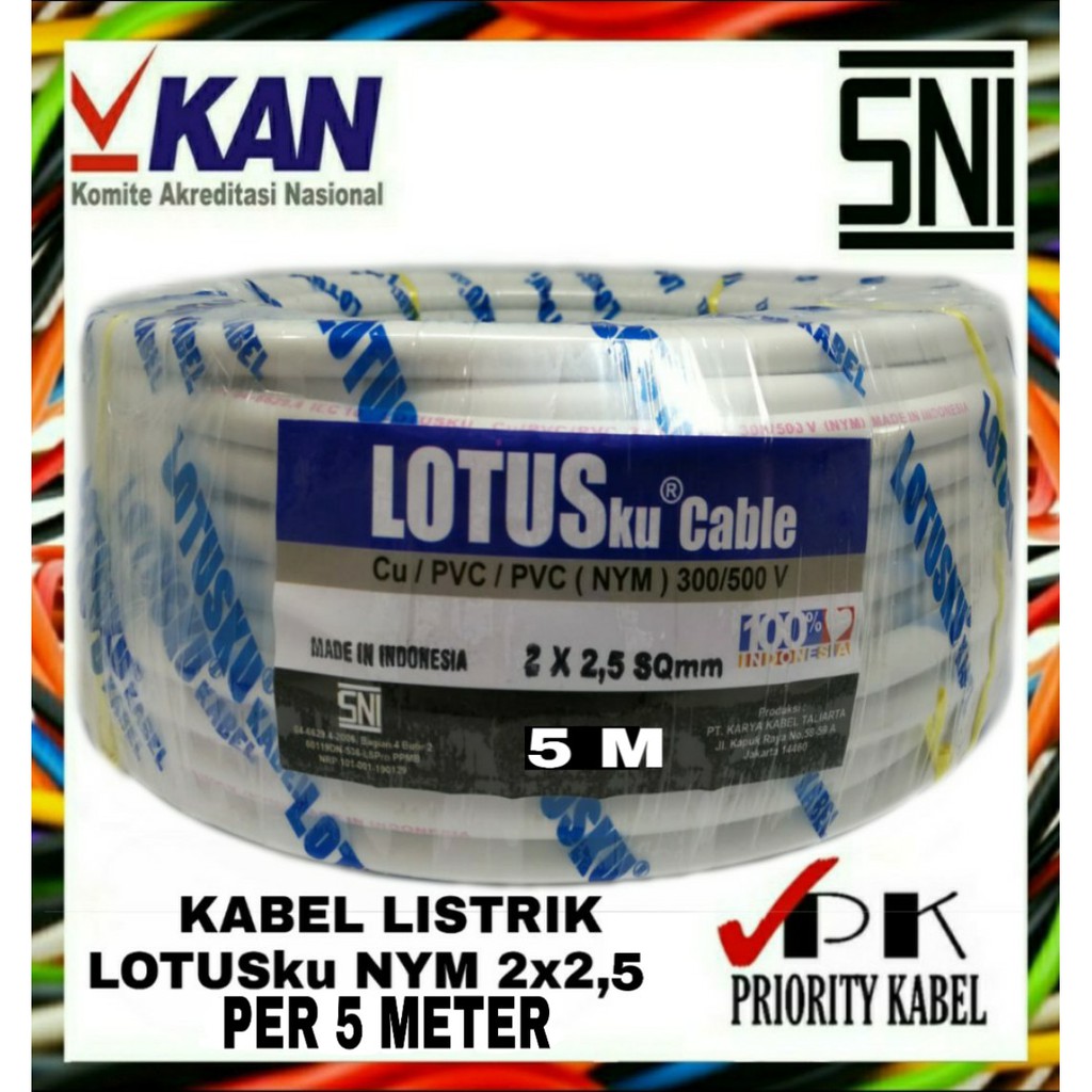 Kabel LOTUSku NYM 2x2,5 2x2.5 (Per 5 meter)