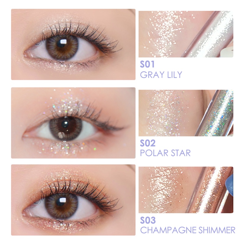 FOCALLURE Shimmer Liquid Eyeshadow Pigmentasi tinggi  FA195