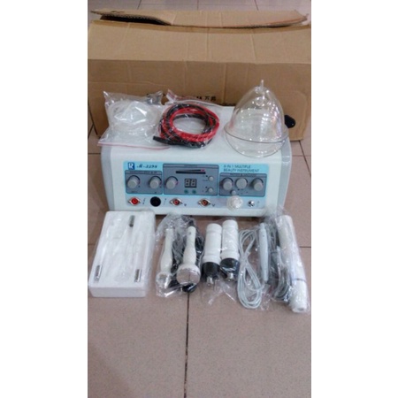 alat facial 6 in1 fungsi high frequency ultrasonic soft cauter vacum  komedo spray oxy brush ultrasound