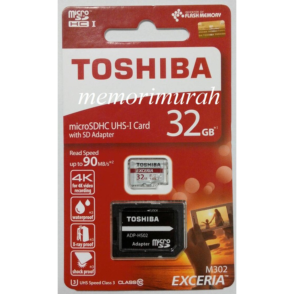 Toshiba Exceria Micro Sd / Microsd Card 32Gb 90Mbps - Garansi Resmi