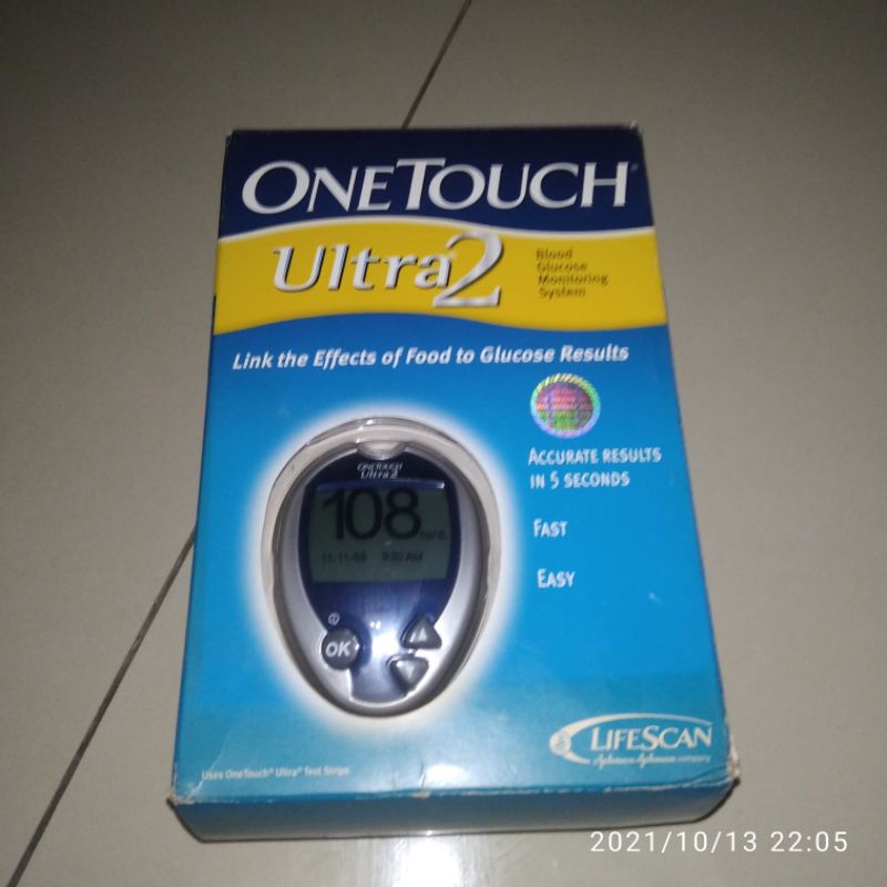 One Touch Ultra 2 Alat Tes Gula Darah Terbaik Complete Set Pouch Bekas