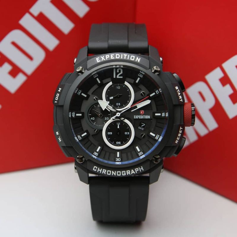 Jam Tangan Expedition E6781M Black / Grey Original