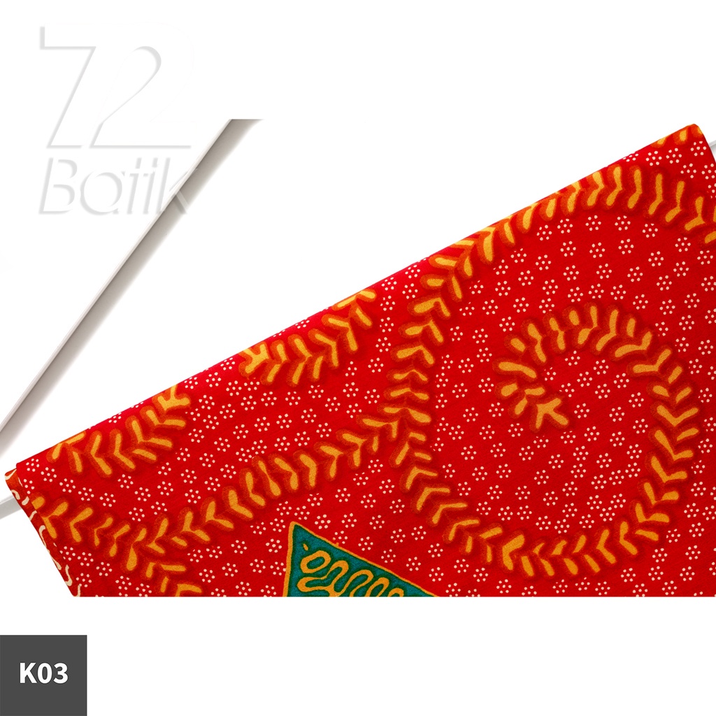 KAIN BATIK PREMIUM Bahan Katun Motif Tali Asri Warna Hijau Orange 725125 Cap 72 Jarik Jarit Samping Kebat Panjang Batik Katun Modern Premium Bahan Seragam Batik Pernikahan Kantor Keluarga Murah Kamen Jadi Batik Bali Lembaran
