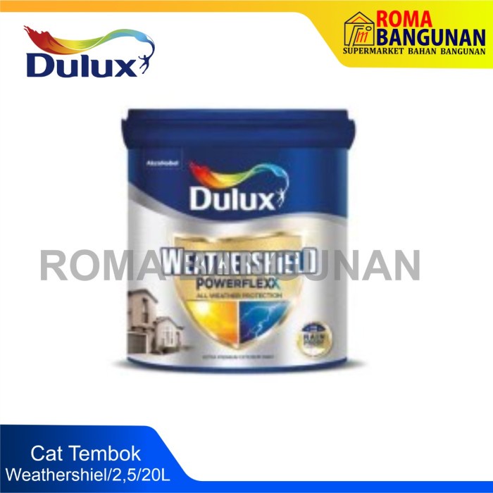 Dulux Weathershield Powerflex Brilliant White Cat Tembok Exterior 2.5lt 2.5 liter