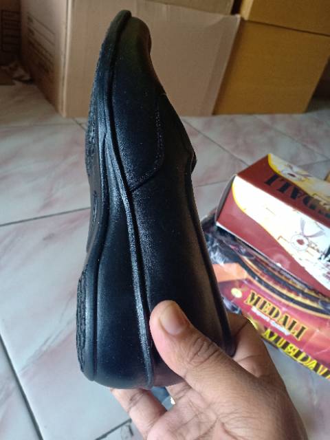 MANDIENS - SJ102 Sepatu pdh psh persit Polwan Hak Flat Kulit Asli